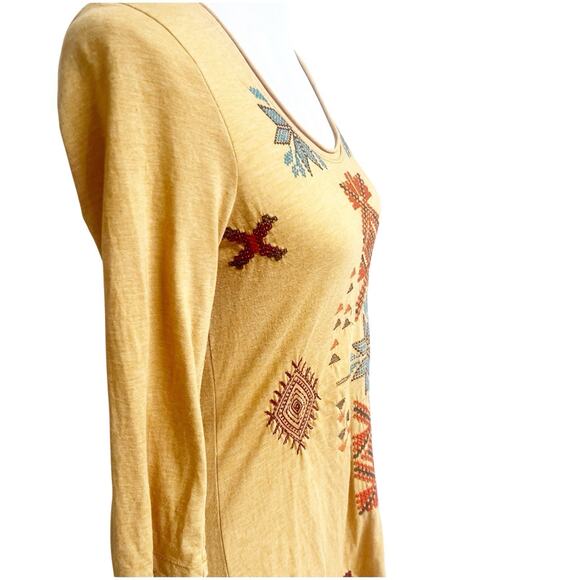 Johnny Was JWLA Tunic Top Women Size S Embroidered Southwest Aztec Boho Western - Picture 10 of 12